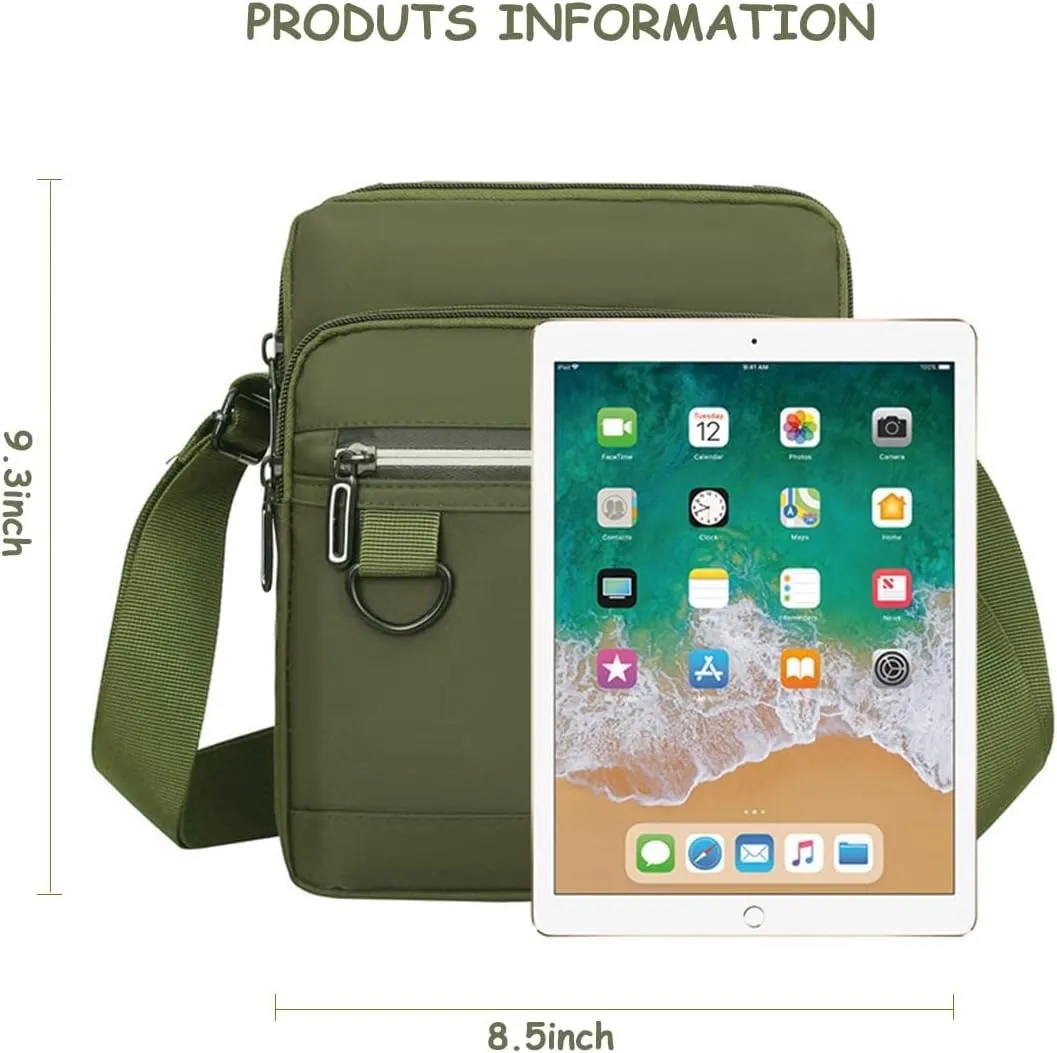 Waterproof Messenger Bag for Men Casual Shoulder Crossbody Bag for Work and Travel - Small Handbag Bag Man purse Black