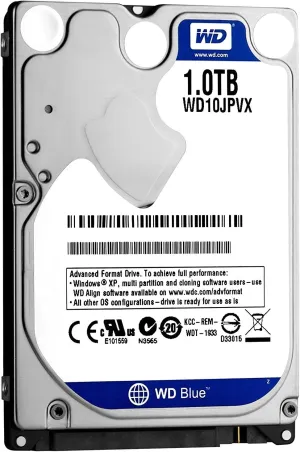 WD Blue 1TB Laptop 7mm Hard Drive- 2.5 Inch, SATA 6Gb/s, 5400 RPM, 8MB Cache WD10JPVX (OpenBox)