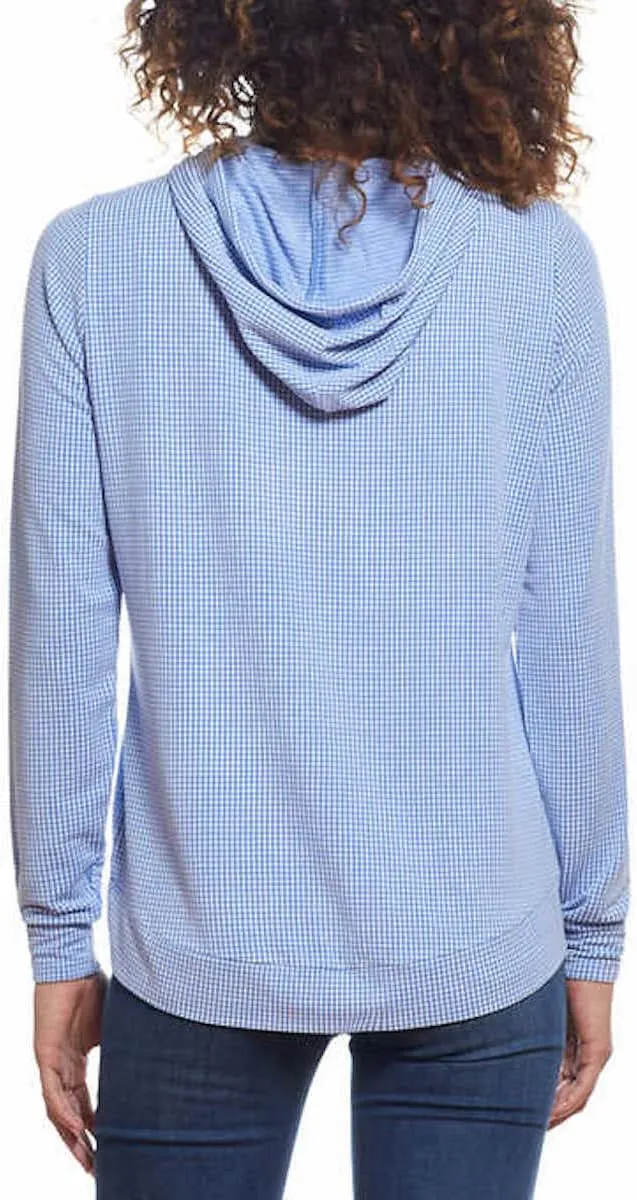 Weatherproof Vintage Women's Gingham Hoodie Long Sleeve Shirt