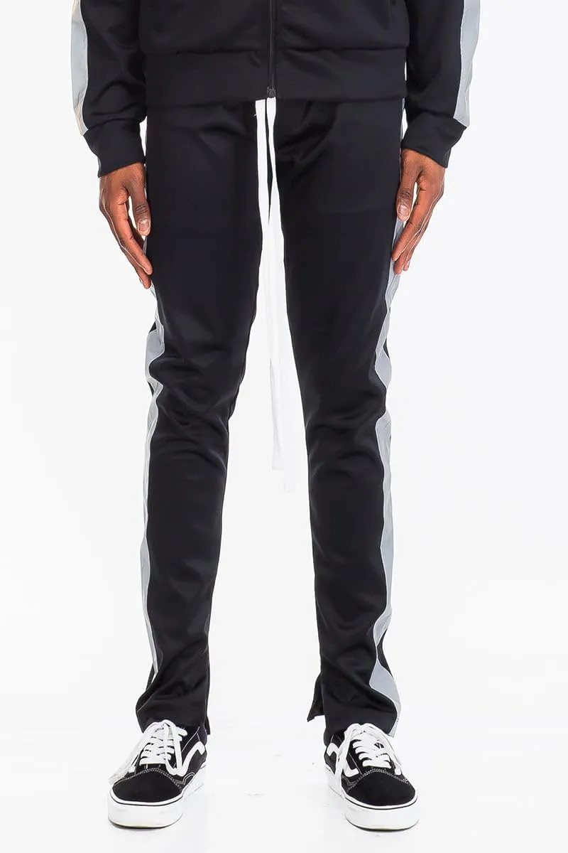 WEIV GEAR Men’s Track Pants – Classic Slim Fit Side Stripe Drawstring Waist Ankle Zipper Active Workout Joggers Sweatpants