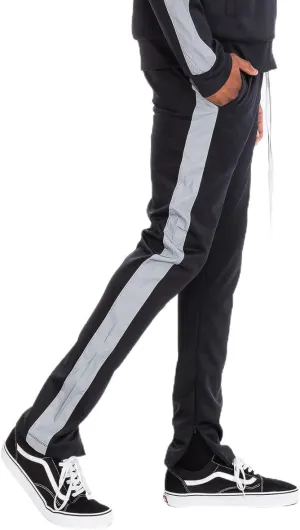 WEIV GEAR Men’s Track Pants – Classic Slim Fit Side Stripe Drawstring Waist Ankle Zipper Active Workout Joggers Sweatpants