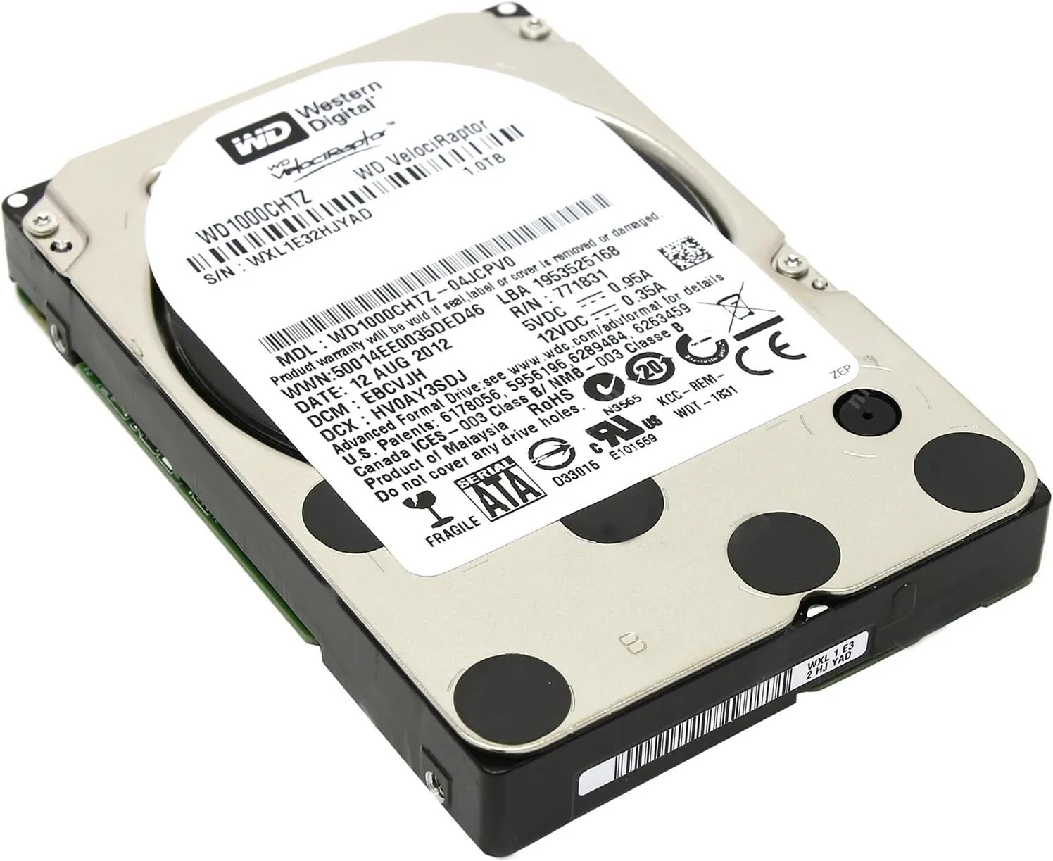 Western Digital Velociraptor 1TB 10K RPM SATA III 2.5-Inch Internal Hard Drive (WD1000CHTZ)