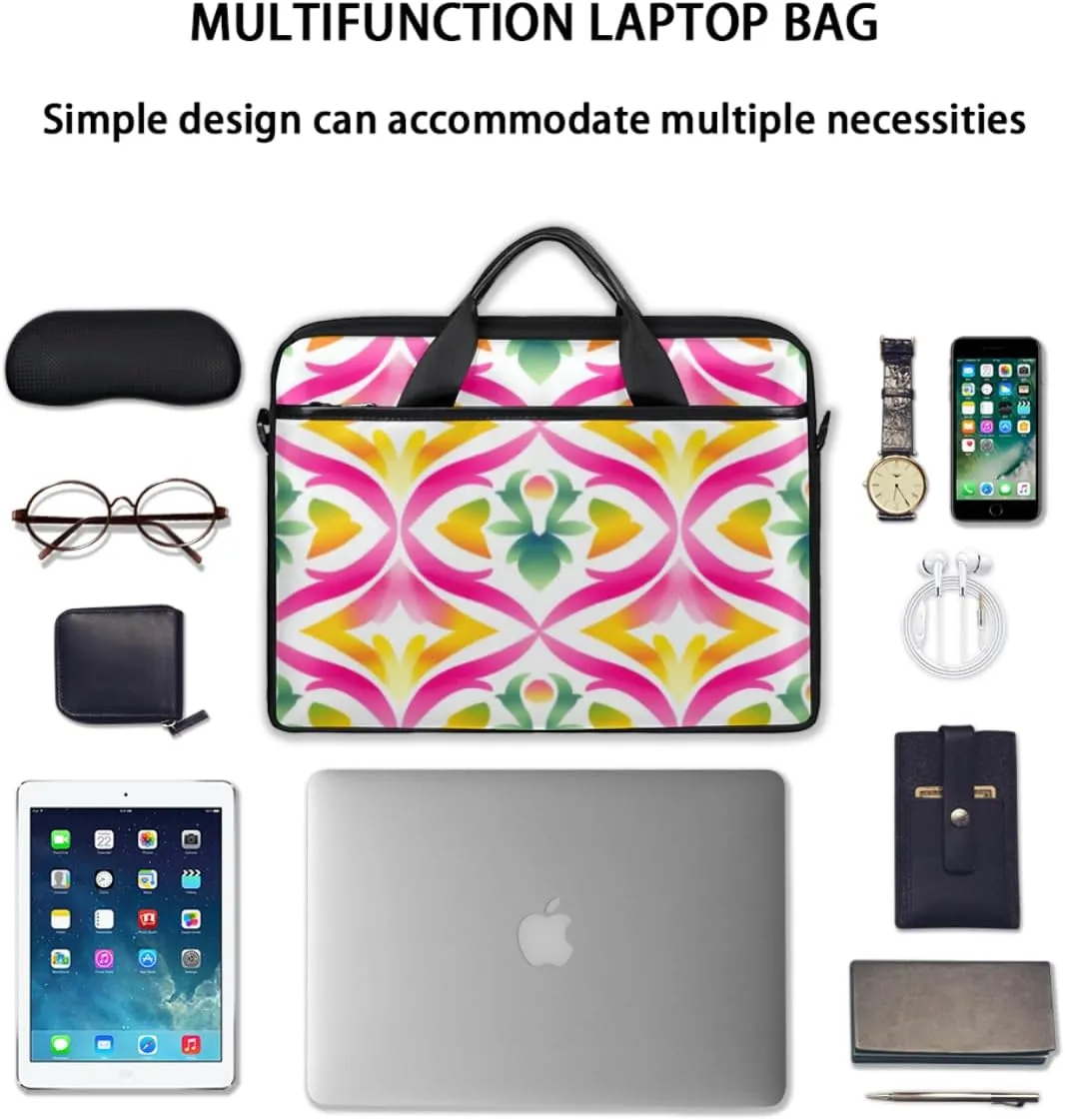 White Town Laptop Bag for Men Women 13-15 Inch Case Bags Sleeve Shoulder with Anti Slip Removable The Pad Straps