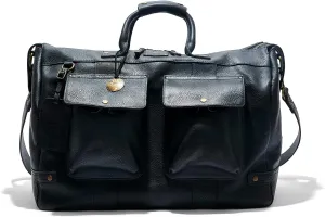 Will Leather Goods Leather Travel Duffle Black