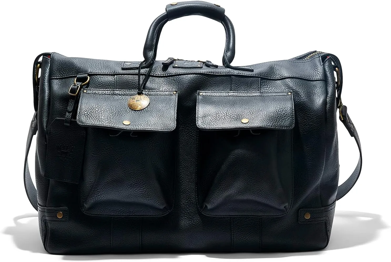 Will Leather Goods Leather Travel Duffle Black