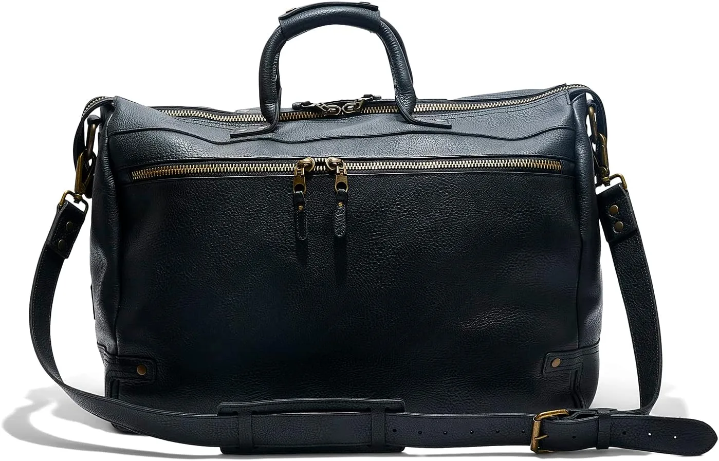 Will Leather Goods Leather Travel Duffle Black