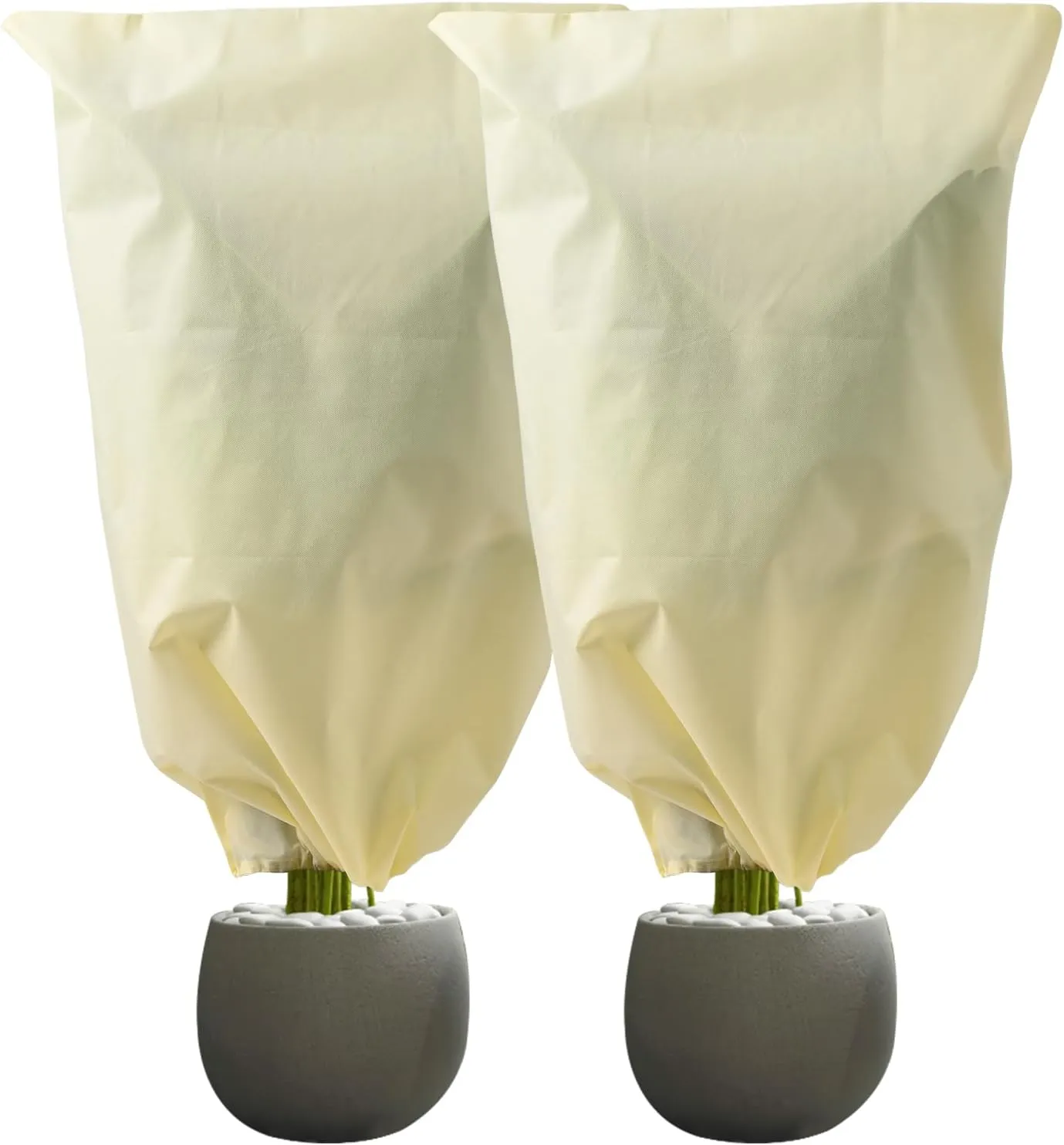 Winter Plant Protection Cover Antifreeze, Reusable Plant Protection Bag with Drawstring, Winter Plant Cover, Warm Shrub Blanket, Outdoor Garden Plant Antifreeze
