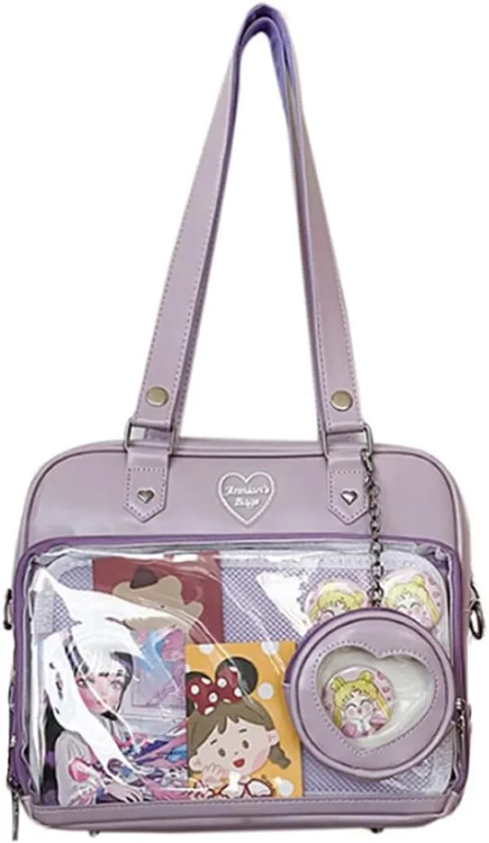 Women JK Purse Shoulder Bags Handbag Transparent Window DIY Messenger Bag Small Wallet Pendant