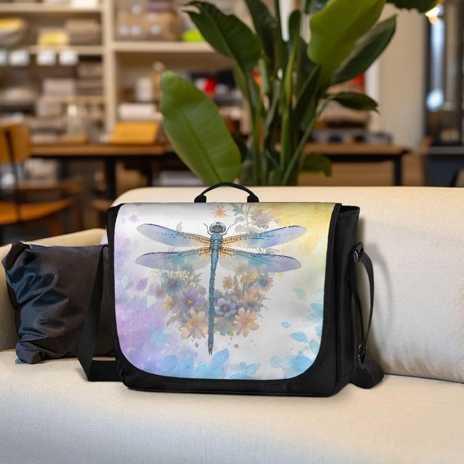Women Vintage Flap Crossbody Bag Classic Large Messenger Bag Travel Shoulder Handbag Men Portable Laptop Satchel