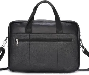 Women's Briefcase With Zipper Genuine Leather Handbag Casual Shoulder Messenger Bag Office Laptop Bag