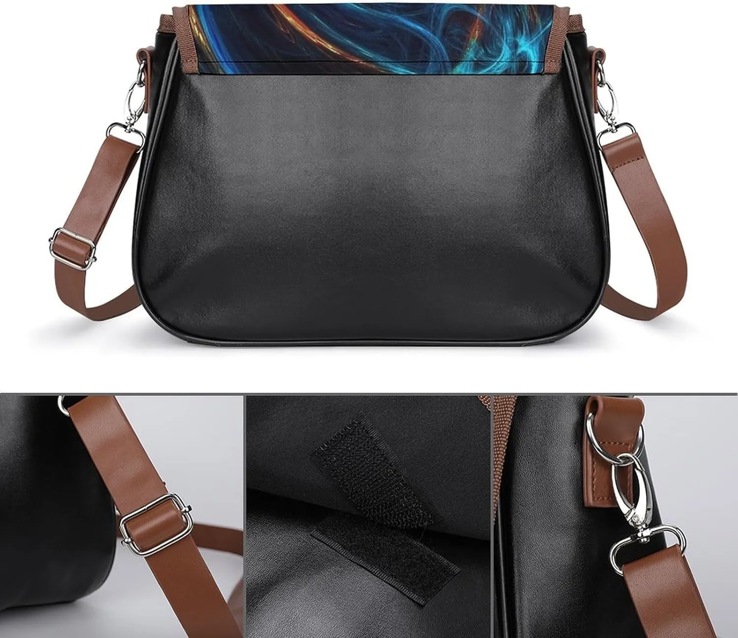 Womens Casual Crossbody Bag, Small PU Leather Shoulder Bag Travel Messenger Bags