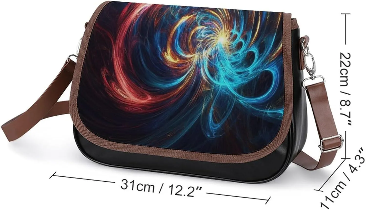 Womens Casual Crossbody Bag, Small PU Leather Shoulder Bag Travel Messenger Bags