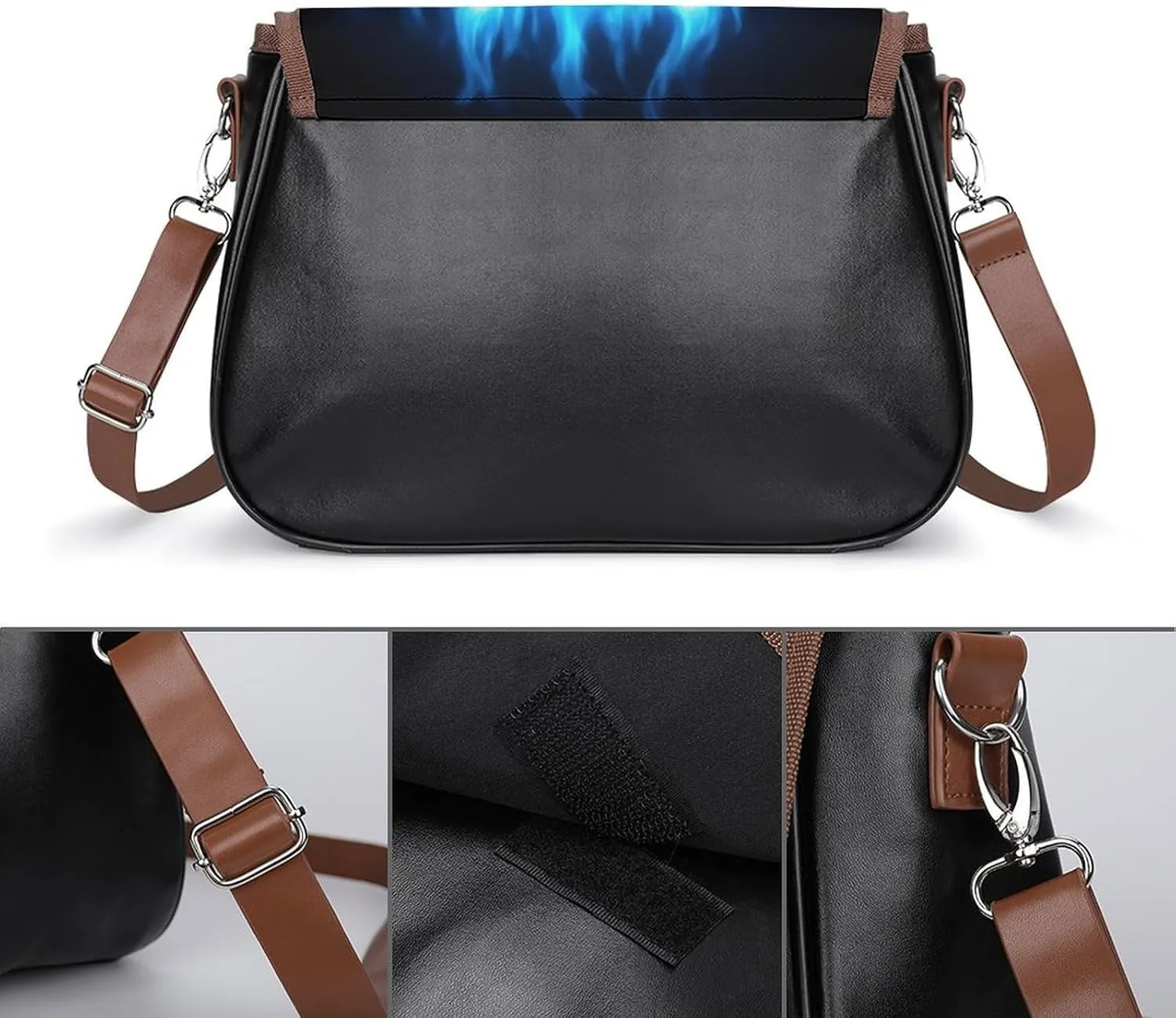 Womens Casual Crossbody Bag, Small PU Leather Shoulder Bag Travel Messenger Bags