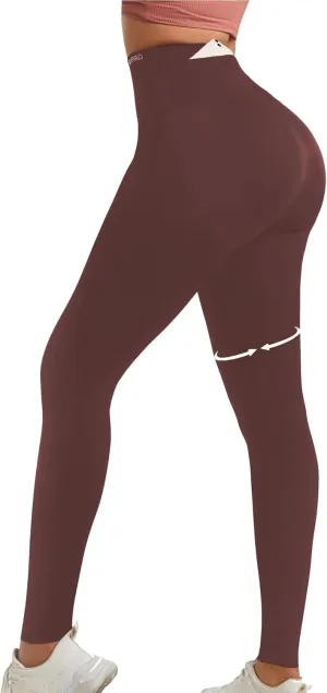 Women's Compression Leggings Butt Lifting Work Out Athletic Gym High Waist Tummy Control Stretchy with Pockets