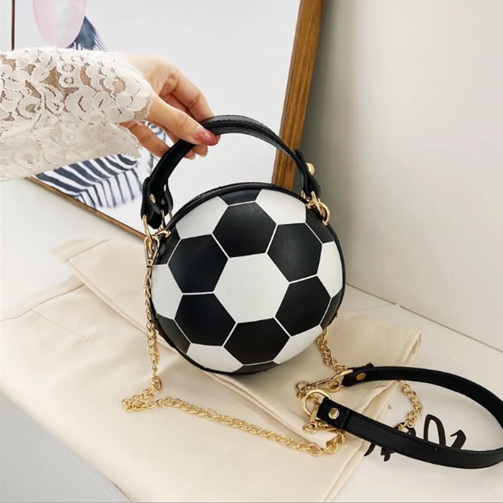 Women's Crossbody Bag Handle Tote Messenger Shoulder Bags Ball Shape PU Leather Round Handbags for Women