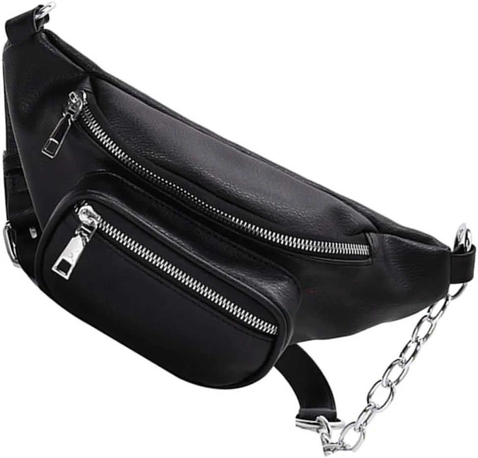 Women's Fashionable Pu Belt Bag Single Shoulder Bag Crossbody Sling Nonslip and Wear-resistant