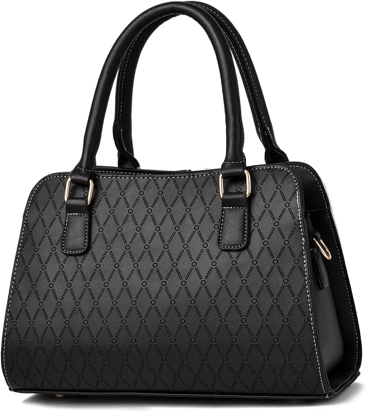 Women's Handbags Fashion for Luxury Handbags Women Patchwork Bags Crossbody Pu Leather Black Soft Washed Messenger Flap Bag(Pink)