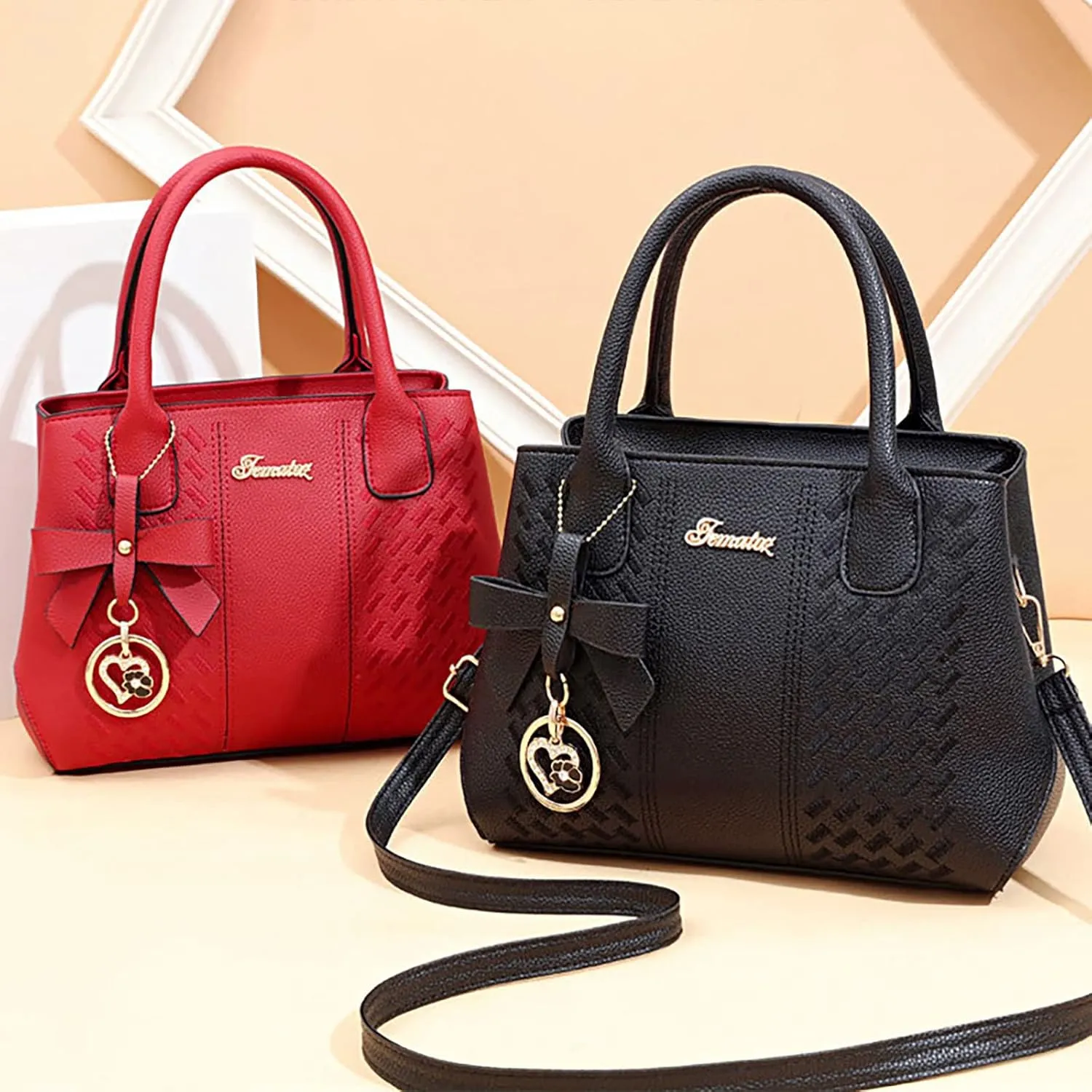 Womens Handbags PU Leather Tote Bag Purse Roomy Zipper Fashion Top Handle Satchel Crossbody Messenger Shoulder Bags