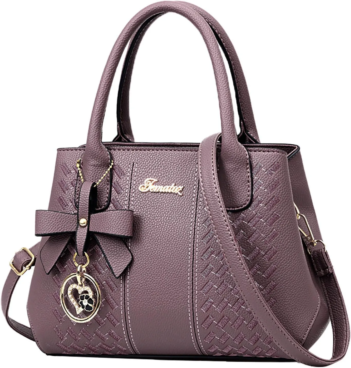 Womens Handbags PU Leather Tote Bag Purse Roomy Zipper Fashion Top Handle Satchel Crossbody Messenger Shoulder Bags