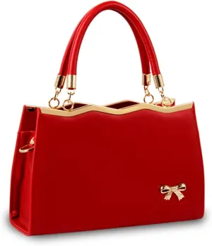 Women's Handbags Women Bags Casual Tote Women PU Leather Handbags Women Messenger Bags Bags (Rojo)
