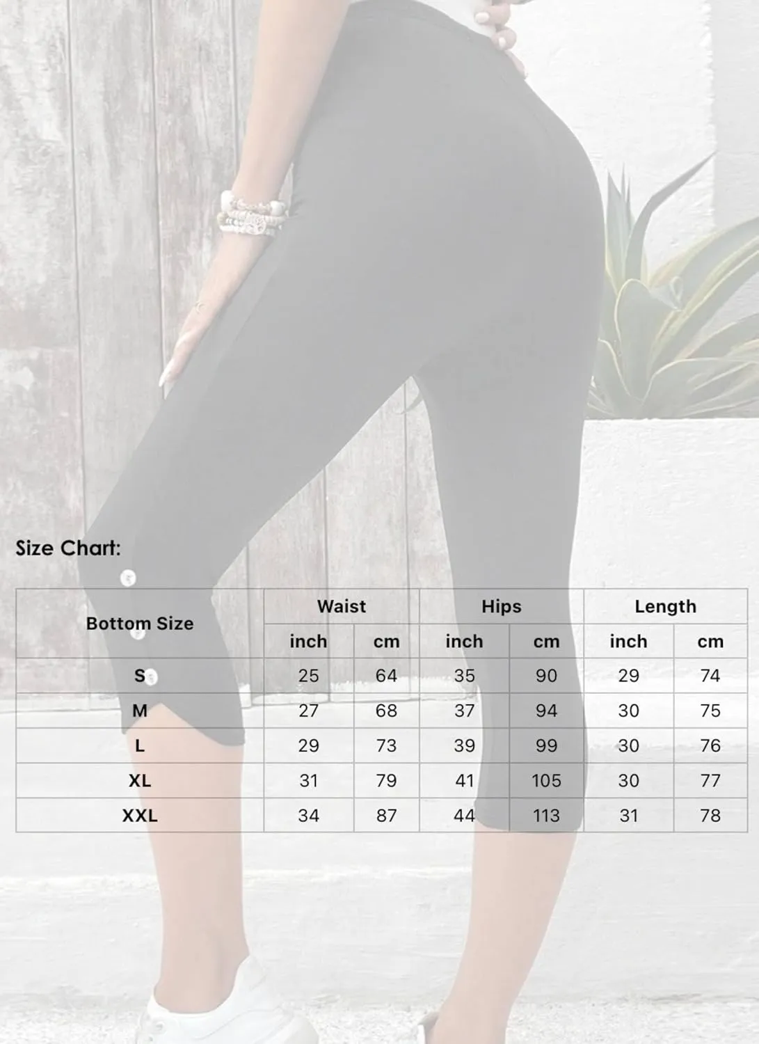 Women's High Waist Black Plain Side Button Trim Capri Leggings 2025 Spring Summer Stylish Causal Yoga Pants