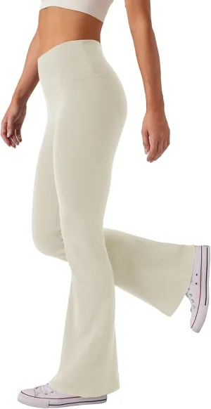 Women's High Waist Bootcut Yoga Pants Tummy Control Workout Flare Leggings