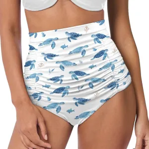 Womens High Waisted Bikini Bottom Tummy Control Bathing Suits Shorts for Women Swimsuit Tankini Bottoms Swimwear