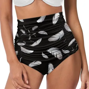 Womens High Waisted Bikini Bottom Tummy Control Bathing Suits Shorts Swimsuit Tankinis Bottoms Swimwear for Women