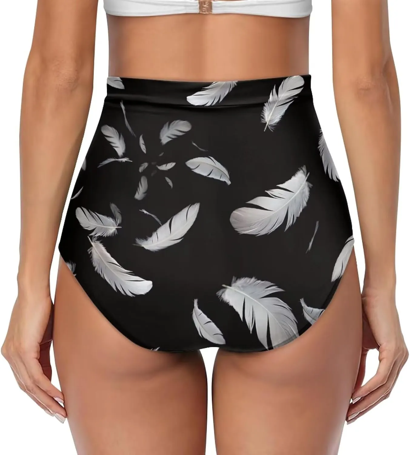Womens High Waisted Bikini Bottom Tummy Control Bathing Suits Shorts Swimsuit Tankinis Bottoms Swimwear for Women