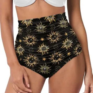 Women's High Waisted Bikinis Bottom Tummy Control Beach Bathing Suits Shorts for Women Swimsuit Bottoms Swimwear