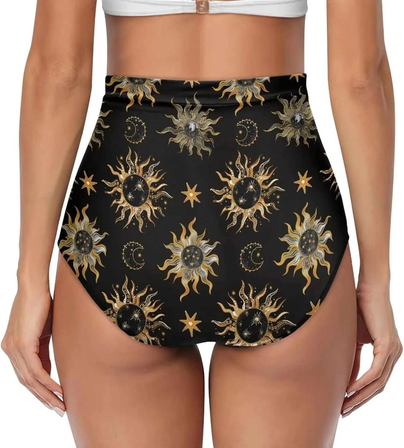 Women's High Waisted Bikinis Bottom Tummy Control Beach Bathing Suits Shorts for Women Swimsuit Bottoms Swimwear
