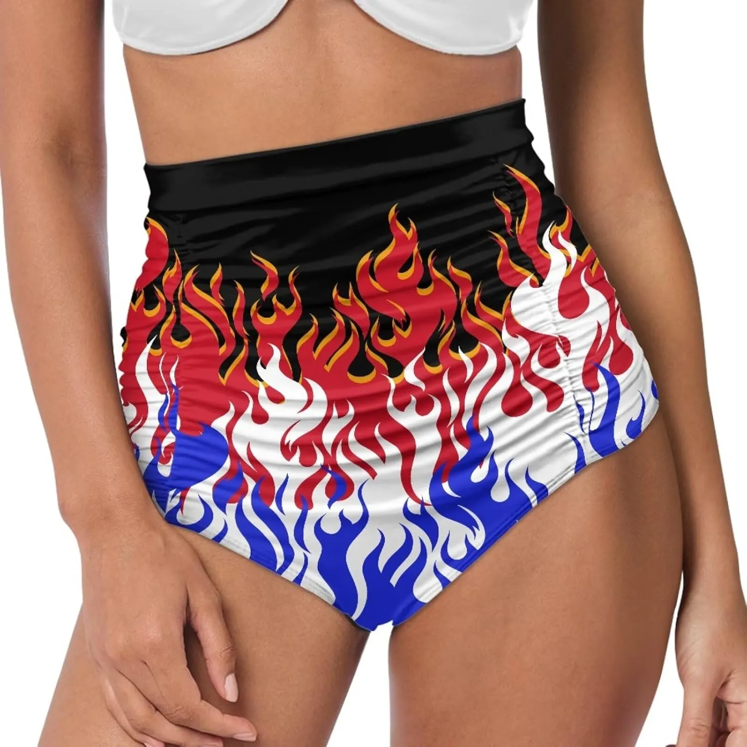 Women's High Waisted Bikinis Bottom Tummy Control Beach Bathing Suits Shorts for Women Swimsuit Bottoms Swimwear