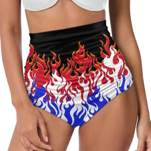 Women's High Waisted Bikinis Bottom Tummy Control Beach Bathing Suits Shorts for Women Swimsuit Bottoms Swimwear