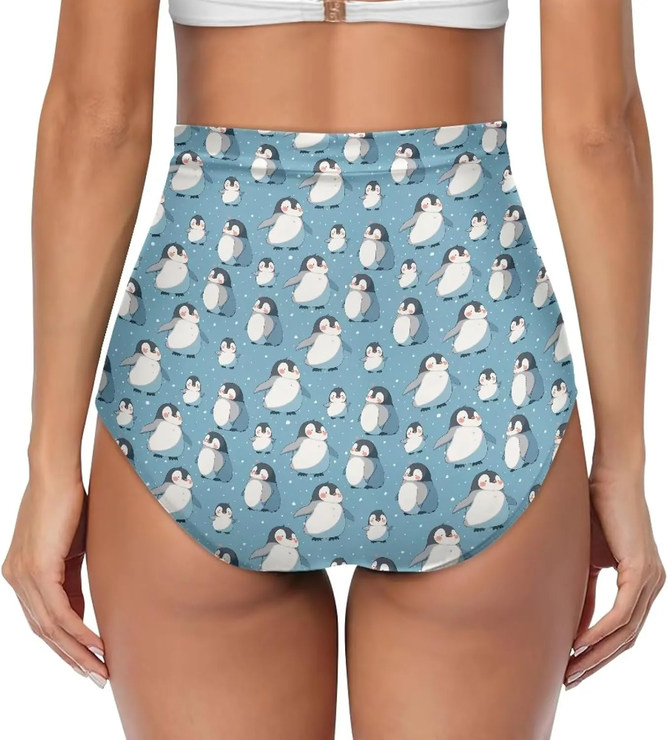 Women's High Waisted Bikinis Bottom Tummy Control Ruched Beach Bathing Suits Shorts for Women Swimsuit Bottoms