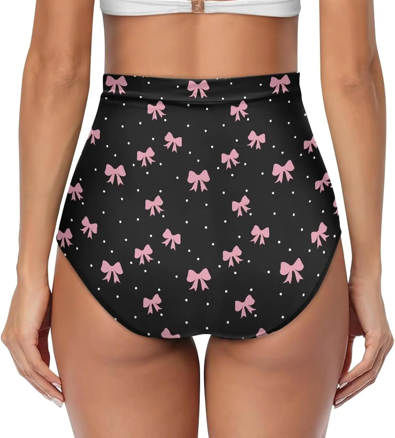 Women's High Waisted Bikinis Bottom Tummy Control Ruched Beach Bathing Suits Shorts for Women Swimsuit Bottoms