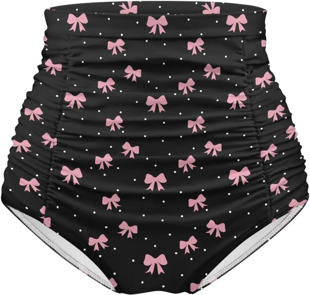 Women's High Waisted Bikinis Bottom Tummy Control Ruched Beach Bathing Suits Shorts for Women Swimsuit Bottoms