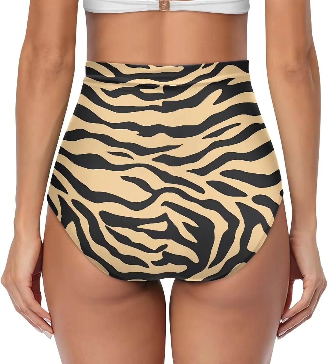 Women's High Waisted Bikinis Bottom Tummy Control Ruched Beach Bathing Suits Shorts for Women Swimsuits Bottoms