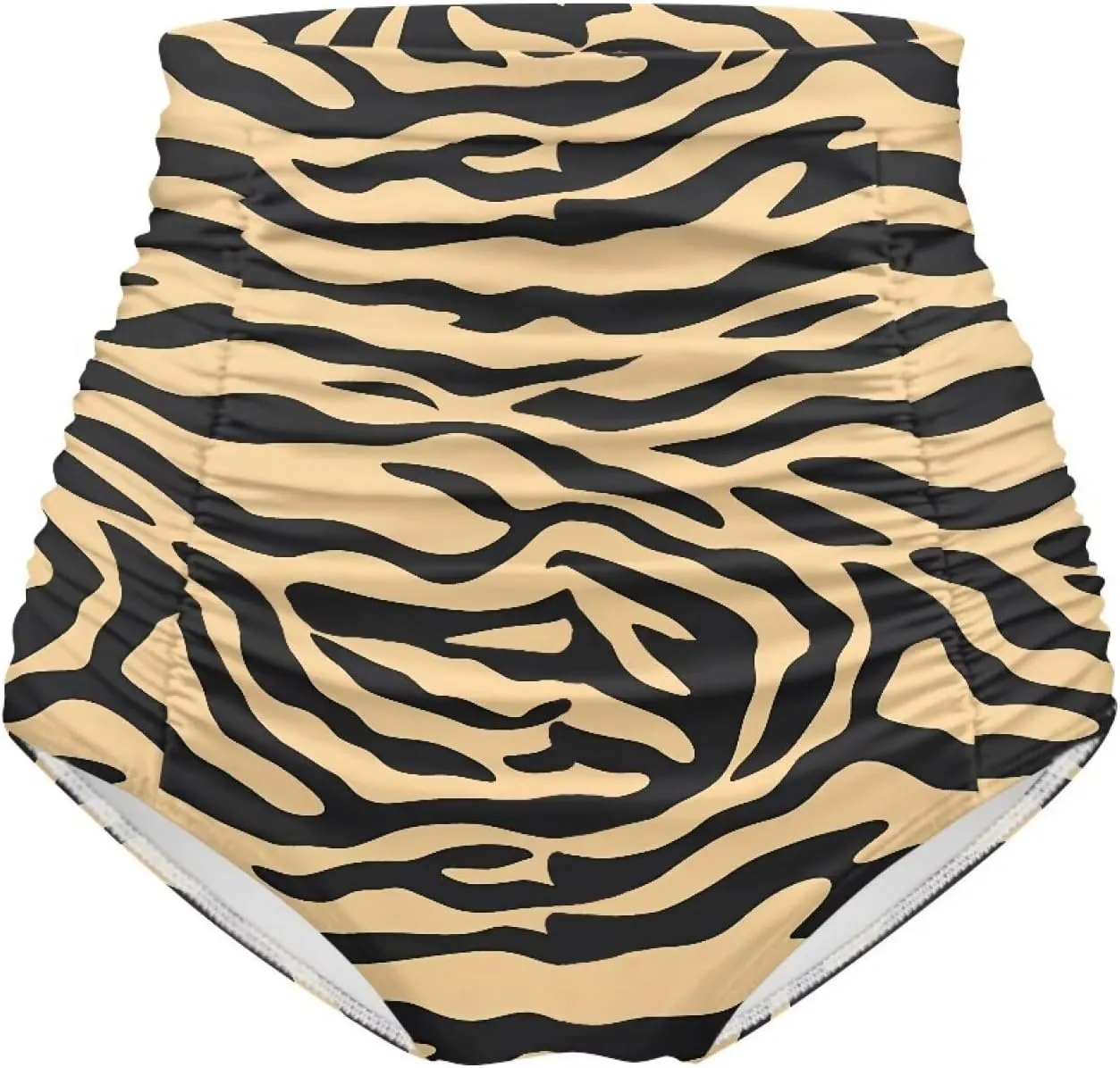 Women's High Waisted Bikinis Bottom Tummy Control Ruched Beach Bathing Suits Shorts for Women Swimsuits Bottoms