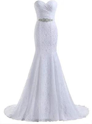 Women's Lace Mermaid Bridal Wedding Dresses