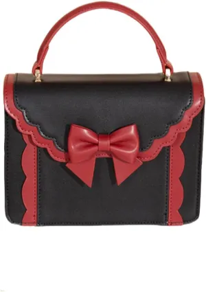 Women's Lolita Messenger Bag Sweet Bowknot Fashion PU Leather Satchel Handbag Anime Crossbody Shoulder Bag