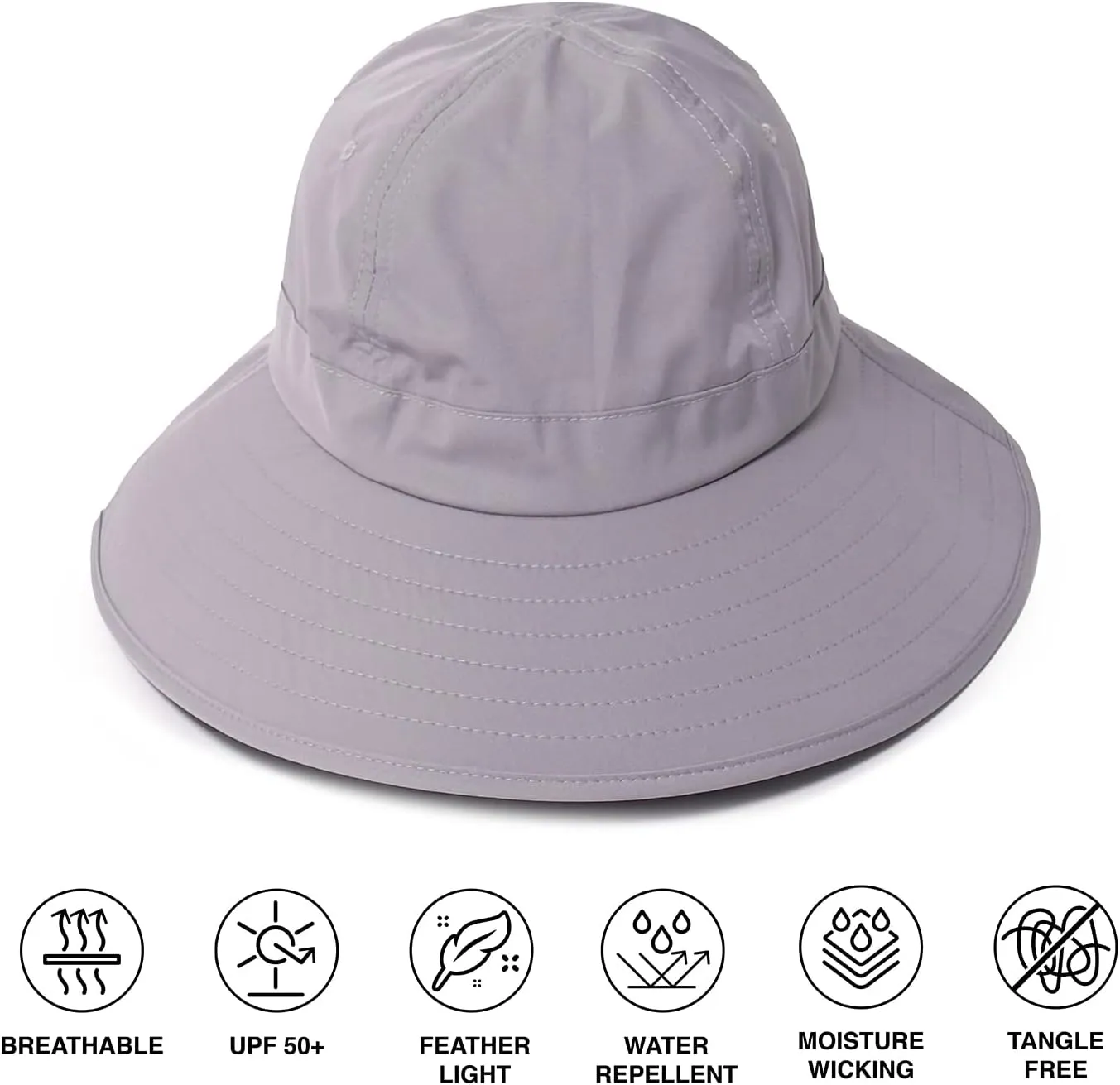 Womens Outdoor Ponytail Drawstring Bucket Hat with Full Back Opening