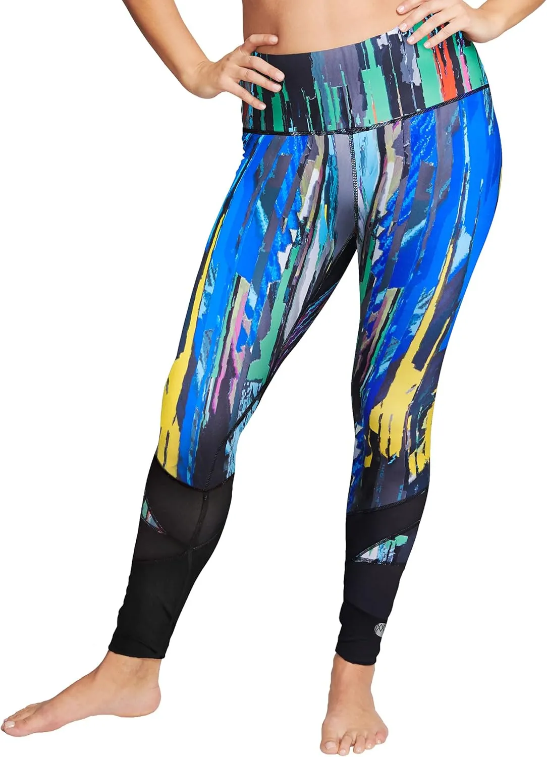 Womens Printed Leggings w/Pocket – High Waist, Tummy Control, Full Length - Perfect for Yoga & Workouts