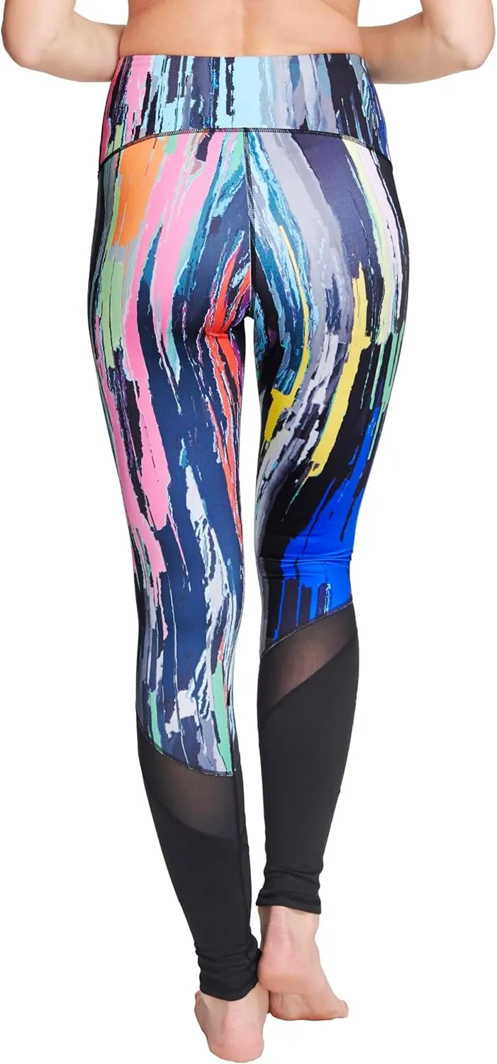 Womens Printed Leggings w/Pocket – High Waist, Tummy Control, Full Length - Perfect for Yoga & Workouts