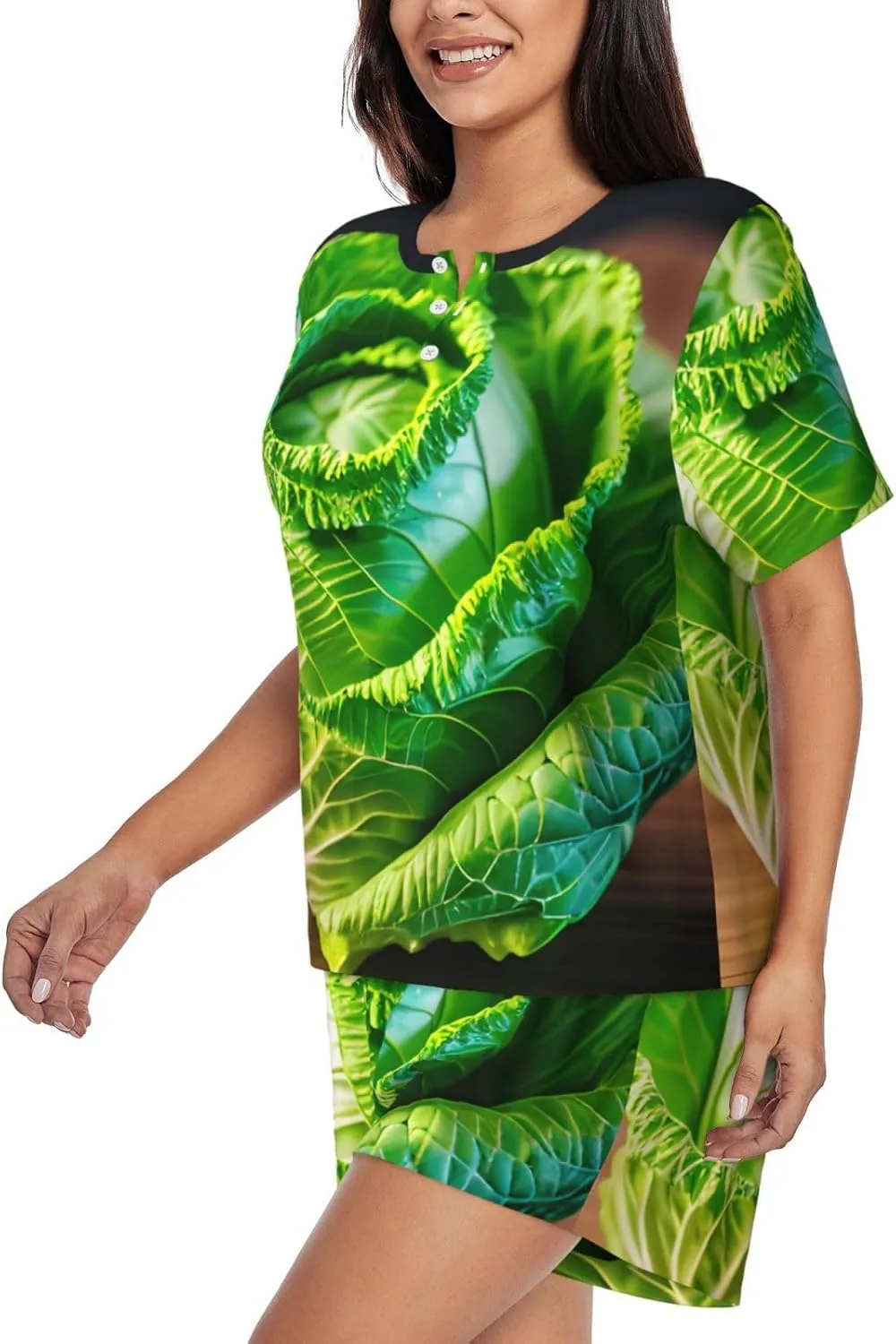 Women'S Short-Sleeved Pajama Ultra Comfortable, And Breathable Casual And Stylish Nightwear