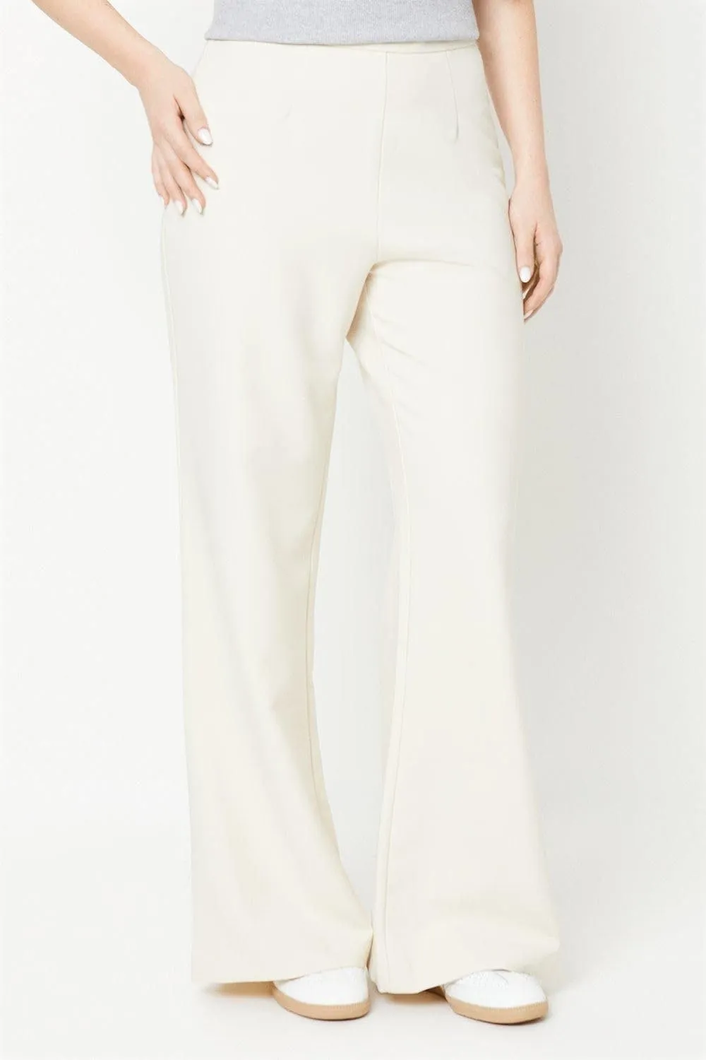 Womens/Ladies High Waist Wide Leg Pants