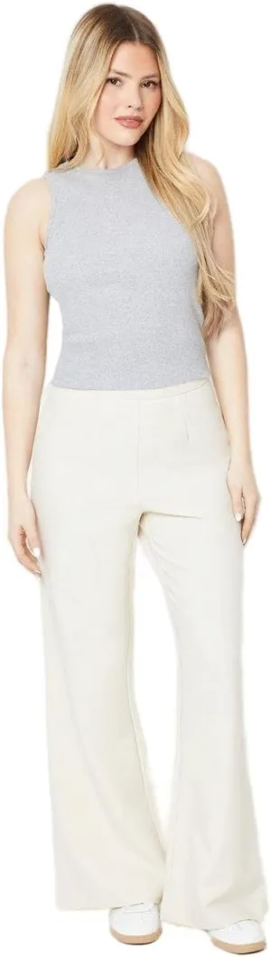 Womens/Ladies High Waist Wide Leg Pants