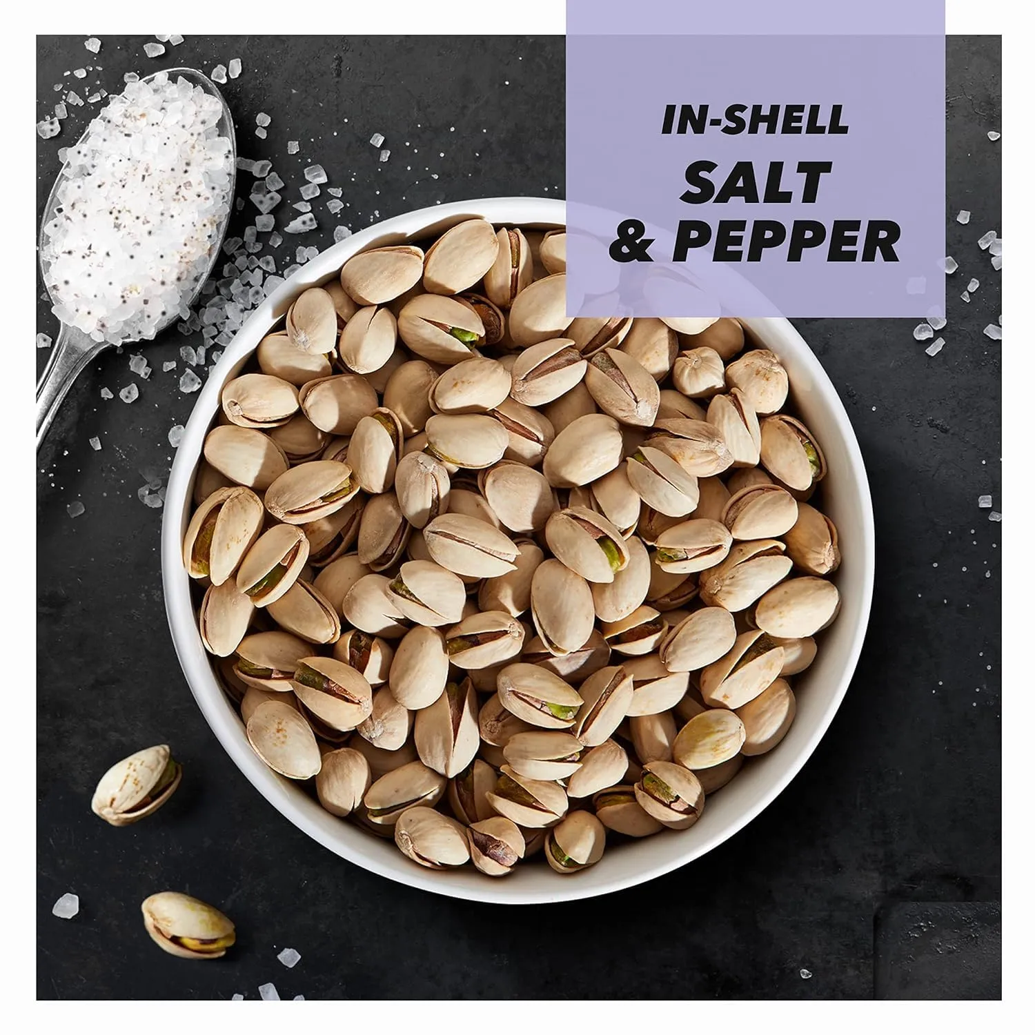 Wonderful Pistachios In Shell, Salt and Pepper Flavored Nuts, 1.25 Ounce Bag (Pack of 12), Protein Snack, On-the-Go, Individually Wrapped Healthy Snack