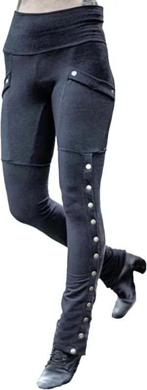 xxxiticat Women's Sexy Black Satin Side Lacing Solid Pants Long Bodycon High Waist Bandage Slim Thick Lace Up Leggings