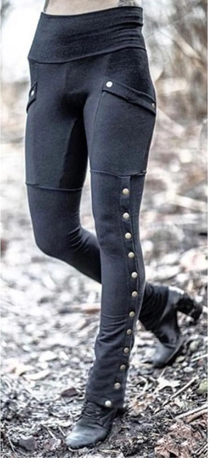 xxxiticat Women's Sexy Black Satin Side Lacing Solid Pants Long Bodycon High Waist Bandage Slim Thick Lace Up Leggings