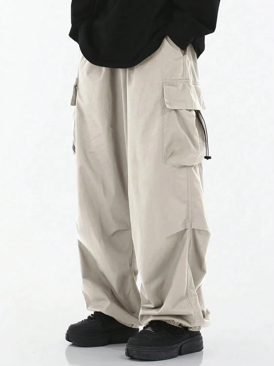 ZAFUL Men's Harem Pants Casual Cargo Pants Lightweight Quick Dry Travel Pants for Beach Yoga Hiking Festivals Streetwear